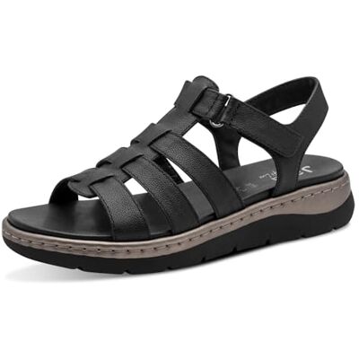 Jana Femme Softline Leather Wedge/Plat Sand Sandale, Noir, 36 EU - Publicité Jana Femme Softline Leather Wedge/Plat Sand Sandale, Noir, 36 EU - Publicité