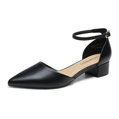 DREAM PAIRS Escarpins Femme Talon Bas Bout Pointu D'Orsay Bride Cheville Chaussures Habillees Confort,Size 40,Noir-PU,DWUMPU2569 - Publicité DREAM PAIRS Escarpins Femme Talon Bas Bout Pointu D'Orsay Bride Cheville Chaussures Habillees Confort,Size 40,Noir-PU,DWUMPU2569 - Publicité
