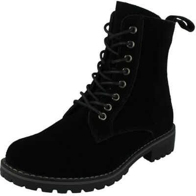 Spot On Bottines basses à lacets pour femme avec fermeture éclair intérieure F5R1206, Noir , 39 EU - Publicité Spot On Bottines basses à lacets pour femme avec fermeture éclair intérieure F5R1206, Noir , 39 EU - Publicité