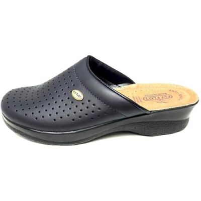 Fly Flot Woman Professional, sabots sanitaires pour femme, pantoua avec empeigne en cuir perforé, semelle intérieure en cuir, bleu, 39 EU - Publicité Fly Flot Woman Professional, sabots sanitaires pour femme, pantoua avec empeigne en cuir perforé, semelle intérieure en cuir, bleu, 39 EU - Publicité