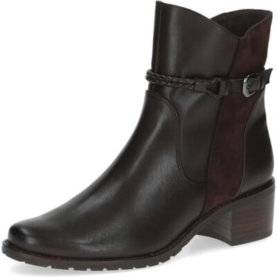 CAPRICE Bottines femme à boucle à talon bloc, Marron (Dk Brown Comb), 36 EU - Publicité CAPRICE Bottines femme à boucle à talon bloc, Marron (Dk Brown Comb), 36 EU - Publicité