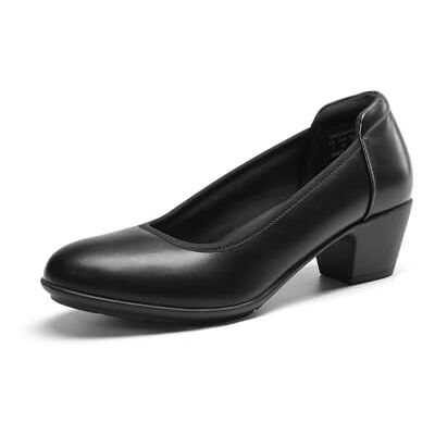 DREAM PAIRS Escarpins à talons bas et épais confortables pour femme Bout rond Chaussures habillées pour le bureau et les affaires, noir, 40 EU - Publicité DREAM PAIRS Escarpins à talons bas et épais confortables pour femme Bout rond Chaussures habillées pour le bureau et les affaires, noir, 40 EU - Publicité