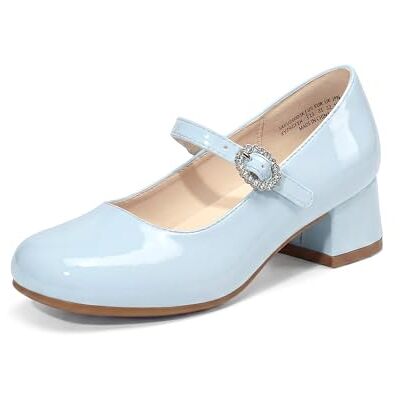 DREAM PAIRS Chaussures Fille Mary Jane Bout Carré Petit Talon Ballerines Confortables Soutien de Voûte Chaussures Habillées Soirée Mariage Princesse,Size 37.5,Bleu Clair,SKPU26003K - Publicité DREAM PAIRS Chaussures Fille Mary Jane Bout Carré Petit Talon Ballerines Confortables Soutien de Voûte Chaussures Habillées Soirée Mariage Princesse,Size 37.5,Bleu Clair,SKPU26003K - Publicité