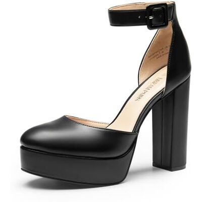 DREAM PAIRS Escarpins Femme Talon Haut Sexy, Chaussures à Talon Plateforme, Look Élégant pour Travail, Sortie ou Cérémonie Confort et Style,Size 40,Noir-PU,SDPU2419W - Publicité DREAM PAIRS Escarpins Femme Talon Haut Sexy, Chaussures à Talon Plateforme, Look Élégant pour Travail, Sortie ou Cérémonie Confort et Style,Size 40,Noir-PU,SDPU2419W - Publicité