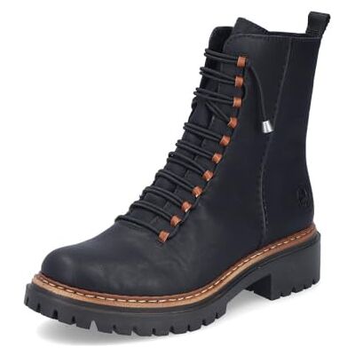 Rieker® Bottines noires à talon décroché bas avec un zip et des lacets ronds élastiqués Taille numeric_38 - Publicité Rieker® Bottines noires à talon décroché bas avec un zip et des lacets ronds élastiqués Taille numeric_38 - Publicité