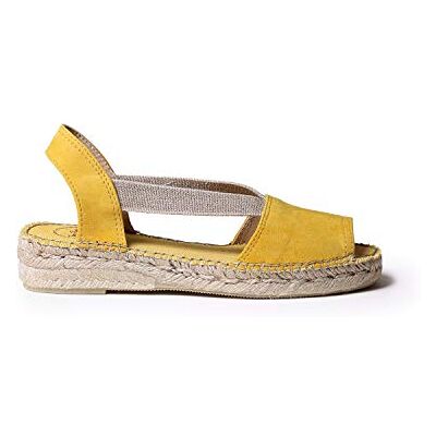TONI PONS Espadrille Femme en Daim Jaune, 42 EU - Publicité TONI PONS Espadrille Femme en Daim Jaune, 42 EU - Publicité