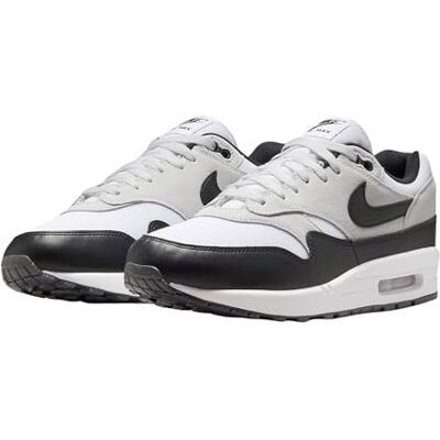 Nike Homme Air Max 1 Essential Sneaker, White Black Pure Platinum, 44 EU - Publicité Nike Homme Air Max 1 Essential Sneaker, White Black Pure Platinum, 44 EU - Publicité