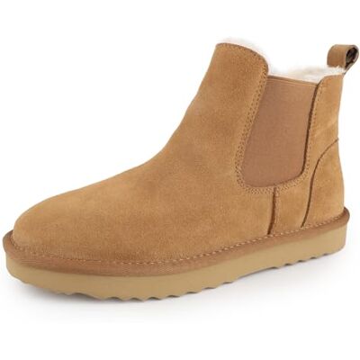 riemot Bottes Chelsea Femme Boots Hiver Chaudes en Daim Véritable Doublure Polaire Confortable Bottines Semelle Mémoire Élastique Latéral Chaussures Antidérapant pour Randonnée Ville Neige, 39EU - Publicité riemot Bottes Chelsea Femme Boots Hiver Chaudes en Daim Véritable Doublure Polaire Confortable Bottines Semelle Mémoire Élastique Latéral Chaussures Antidérapant pour Randonnée Ville Neige, 39EU - Publicité