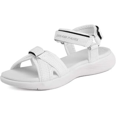 DREAM PAIRS Sandales de Randonnée Femme Confortables Antidérapantes Légères à Brides Réglables Semelle Amortissante Marche Trekking Extérieur Plage Été,Size 37,Blanc,QDL19001L - Publicité DREAM PAIRS Sandales de Randonnée Femme Confortables Antidérapantes Légères à Brides Réglables Semelle Amortissante Marche Trekking Extérieur Plage Été,Size 37,Blanc,QDL19001L - Publicité