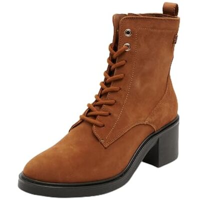 Tommy Hilfiger Bottes Femme Suede Mid Heel Laceup à Talon, Marron (Driftwood Brown), 36 - Publicité Tommy Hilfiger Bottes Femme Suede Mid Heel Laceup à Talon, Marron (Driftwood Brown), 36 - Publicité