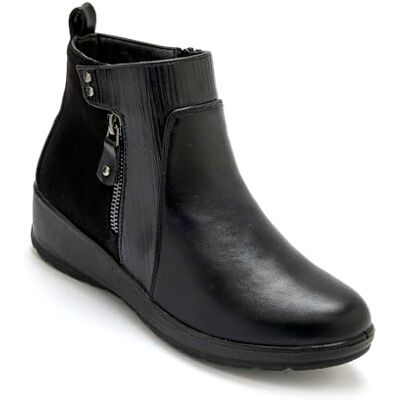 PEDICONFORT Boots compensées fourrées 2 zips - Publicité PEDICONFORT Boots compensées fourrées 2 zips - Publicité