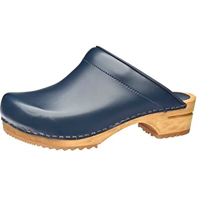 Sanita Lotte Sabots Ouverts Produit Original Fabriqué à la Main pour Femme Sabots en Cuir avec Semelle en Bois Bleu 36 EU - Publicité Sanita Lotte Sabots Ouverts Produit Original Fabriqué à la Main pour Femme Sabots en Cuir avec Semelle en Bois Bleu 36 EU - Publicité