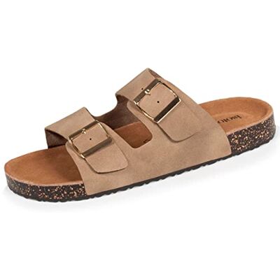 Isotoner Sandales femme à doubles brides ultra confortables, semelle intérieure cuir, 36, taupe - Publicité Isotoner Sandales femme à doubles brides ultra confortables, semelle intérieure cuir, 36, taupe - Publicité
