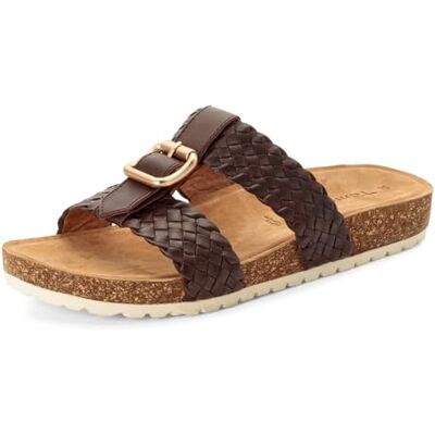 Tamaris Femme mule à semelle intérieure cuir plate brun 41 EU - Publicité Tamaris Femme mule à semelle intérieure cuir plate brun 41 EU - Publicité