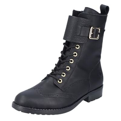 Rieker Bottes à lacets pour femme, Noir, 37 EU - Publicité Rieker Bottes à lacets pour femme, Noir, 37 EU - Publicité