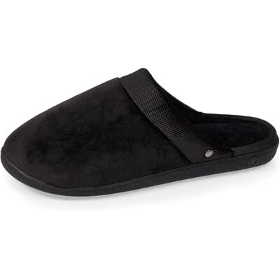 Isotoner Chaussons pantoufles Mules homme ultra confortables et légers, mousse à mémoire de forme, 46, noir/noir - Publicité Isotoner Chaussons pantoufles Mules homme ultra confortables et légers, mousse à mémoire de forme, 46, noir/noir - Publicité