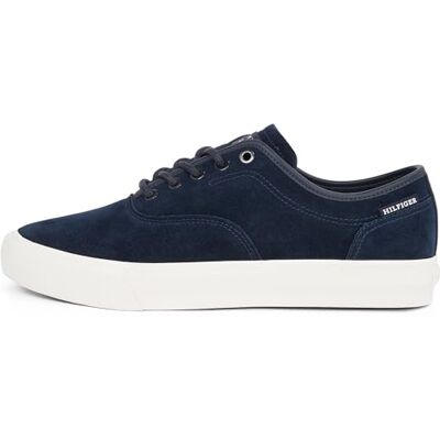 Tommy Hilfiger Baskets Vulcanisées Homme Low Oxford en Daim, Bleu (Desert Sky), 42 - Publicité Tommy Hilfiger Baskets Vulcanisées Homme Low Oxford en Daim, Bleu (Desert Sky), 42 - Publicité
