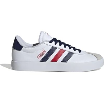 Adidas Homme VL Court Shoes, Cloud White/Navy Blue/Better Scarlet, 43 1/3 EU - Publicité Adidas Homme VL Court Shoes, Cloud White/Navy Blue/Better Scarlet, 43 1/3 EU - Publicité