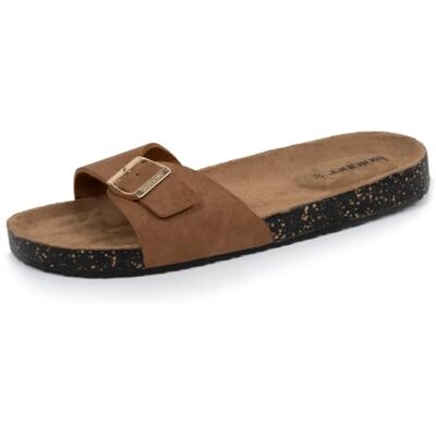 Isotoner Sandales Femme simple bride patch talon confort 40 camel - Publicité Isotoner Sandales Femme simple bride patch talon confort 40 camel - Publicité