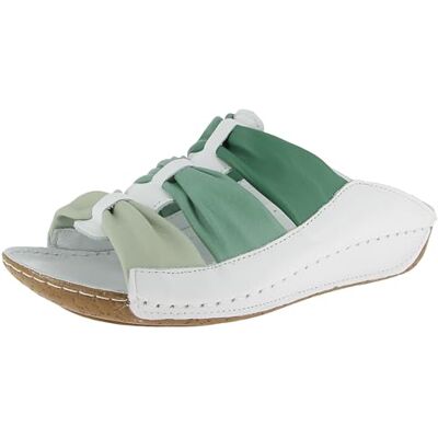 Andrea Conti Femme Damen Pantolette Semelle de Mocassin, Blanc, Vert, Multicolore, 37 EU - Publicité Andrea Conti Femme Damen Pantolette Semelle de Mocassin, Blanc, Vert, Multicolore, 37 EU - Publicité