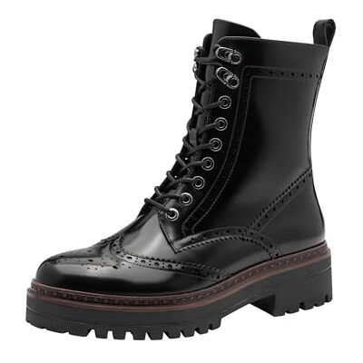 Tamaris Femme Damen Lace Boot Flat Bottine, Noir, 36 EU - Publicité Tamaris Femme Damen Lace Boot Flat Bottine, Noir, 36 EU - Publicité