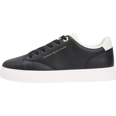 Tommy Hilfiger Femme Th Feminine Cupsole Leather Fw0fw09105 Bas, Black (Black/Ecru), 41 EU - Publicité Tommy Hilfiger Femme Th Feminine Cupsole Leather Fw0fw09105 Bas, Black (Black/Ecru), 41 EU - Publicité
