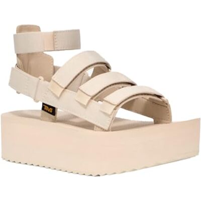 Teva Sandales plates Mevia W pour femme, bouleau, 42 EU - Publicité Teva Sandales plates Mevia W pour femme, bouleau, 42 EU - Publicité