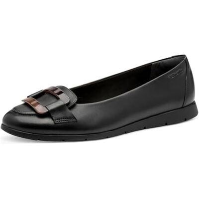 Tamaris Ballerines pour Femme en Cuir Noir Taille 38 EU, Cuir Noir, 38 EU - Publicité Tamaris Ballerines pour Femme en Cuir Noir Taille 38 EU, Cuir Noir, 38 EU - Publicité