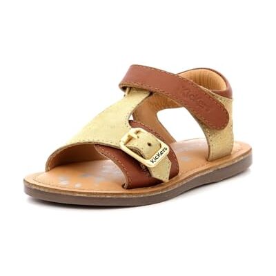Kickers Diazz, Sandales Fille, Camel Or, 25 - Publicité Kickers Diazz, Sandales Fille, Camel Or, 25 - Publicité
