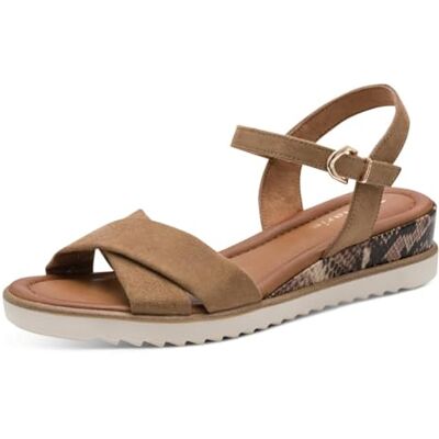 Tamaris sandale femme à talon compensé beige 37 EU - Publicité Tamaris sandale femme à talon compensé beige 37 EU - Publicité