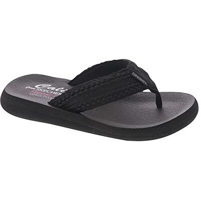 Skechers Cali Women's womens Asana Hidden Valley Flip Flop, Black/Black, 8 US - Publicité Skechers Cali Women's womens Asana Hidden Valley Flip Flop, Black/Black, 8 US - Publicité