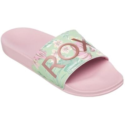 Roxy Sandales Slippy II pour femme, vert/rose, 40 EU, Vert/rose, 40 EU - Publicité Roxy Sandales Slippy II pour femme, vert/rose, 40 EU, Vert/rose, 40 EU - Publicité