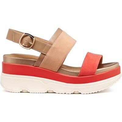 Geox D Gardenia A Wedge Sandales pour femme Peach/marron LT, taille 40 EU - Publicité Geox D Gardenia A Wedge Sandales pour femme Peach/marron LT, taille 40 EU - Publicité