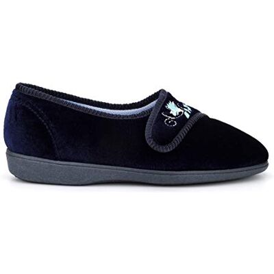 Sleepers Jolene Chaussons à fermeture scratch Femme (40 EUR) (Bleu marine) - Publicité Sleepers Jolene Chaussons à fermeture scratch Femme (40 EUR) (Bleu marine) - Publicité