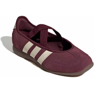 Adidas Women's Chaussure BARREDA Mary Jane Chaussures de style ballerine, profil bas, bout en T, fermeture élastique, dessus en cuir, semelle en caoutchouc - Publicité Adidas Women's Chaussure BARREDA Mary Jane Chaussures de style ballerine, profil bas, bout en T, fermeture élastique, dessus en cuir, semelle en caoutchouc - Publicité