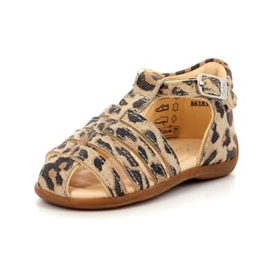 Aster Ofilie, Sandales Fille, Beige Leopard, 22 - Publicité Aster Ofilie, Sandales Fille, Beige Leopard, 22 - Publicité