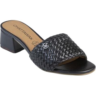 CHATTAWAK FEMME MULE TRESSEE TALON CARRE CONFORT JULIA NOIR, 39 - Publicité CHATTAWAK FEMME MULE TRESSEE TALON CARRE CONFORT JULIA NOIR, 39 - Publicité