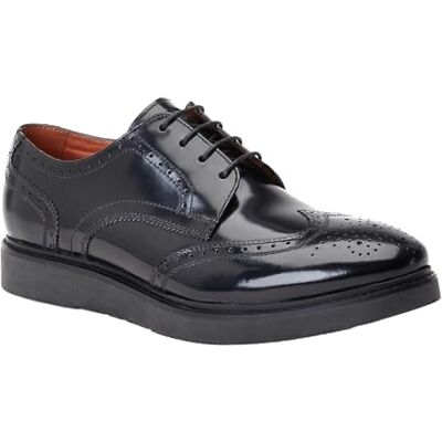 Base London Chaussures richelieu en cuir Joe pour homme, Noir , 45.5 EU - Publicité Base London Chaussures richelieu en cuir Joe pour homme, Noir , 45.5 EU - Publicité