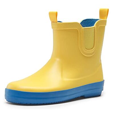 DREAM PAIRS Bottes en Caoutchouc pour Enfants, Chaussures de Pluie, antidérapantes et légères pour garçons et Filles,Size 28,Jaune/Bleu,SDRB2201K-E - Publicité DREAM PAIRS Bottes en Caoutchouc pour Enfants, Chaussures de Pluie, antidérapantes et légères pour garçons et Filles,Size 28,Jaune/Bleu,SDRB2201K-E - Publicité