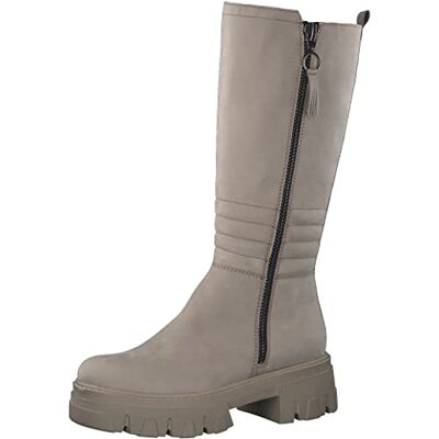 MARCO TOZZI Femme Damen Botte Haute Jusqu'au Genou, Taupe Nubuck, 40 EU - Publicité MARCO TOZZI Femme Damen Botte Haute Jusqu'au Genou, Taupe Nubuck, 40 EU - Publicité