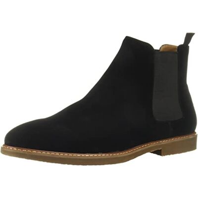 Steve Madden Homme Highline Bottine Chelsea, Daim Noir, 44 EU - Publicité Steve Madden Homme Highline Bottine Chelsea, Daim Noir, 44 EU - Publicité