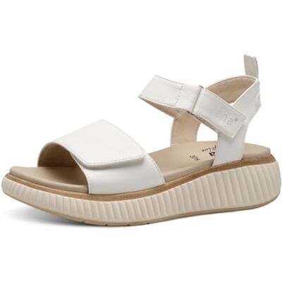 Jana sandales femme plates à semelle épaisse vegan, White, 36 EU - Publicité Jana sandales femme plates à semelle épaisse vegan, White, 36 EU - Publicité