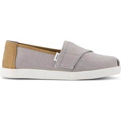TOMS Boy's Alpargata Classic Slip-on Espadrille, Drizzle Grey Heritage Canvas PU Trim, 35 EU - Publicité TOMS Boy's Alpargata Classic Slip-on Espadrille, Drizzle Grey Heritage Canvas PU Trim, 35 EU - Publicité