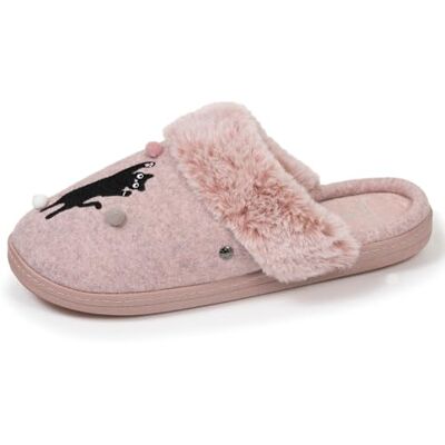 Isotoner Chaussons pantoufles Mules femme ultra confortables et légers, mousse à mémoire de forme, 39, rose chiné - Publicité Isotoner Chaussons pantoufles Mules femme ultra confortables et légers, mousse à mémoire de forme, 39, rose chiné - Publicité