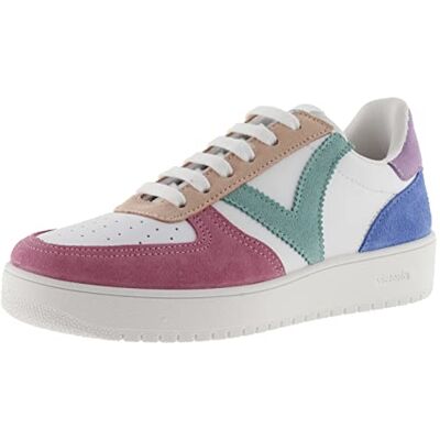 Victoria Baskets Madrid Effet Cuir & Pièces Multicolores en Daim & Bout Perforé 1258214 pour Femme Rosa 36 - Publicité Victoria Baskets Madrid Effet Cuir & Pièces Multicolores en Daim & Bout Perforé 1258214 pour Femme Rosa 36 - Publicité