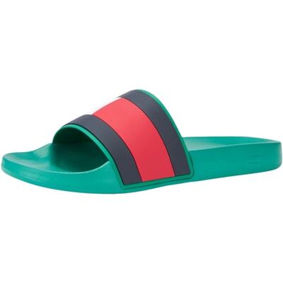 Tommy Hilfiger Claquettes Homme Caoutchouc Drapeau TH Pool Slide Sandales de Bain, Vert (Olympic Green), 40 - Publicité Tommy Hilfiger Claquettes Homme Caoutchouc Drapeau TH Pool Slide Sandales de Bain, Vert (Olympic Green), 40 - Publicité