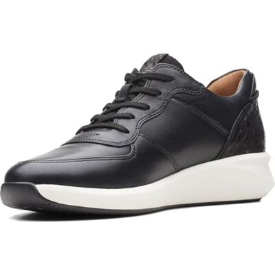 Clarks Women's Un Rio Sprint Black Leather/Snake Combi 9 M - Publicité Clarks Women's Un Rio Sprint Black Leather/Snake Combi 9 M - Publicité