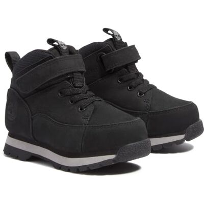 Timberland Euro Rock Mid Bottes Velcro Noir Nubuck - Publicité Timberland Euro Rock Mid Bottes Velcro Noir Nubuck - Publicité