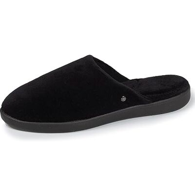Isotoner Chaussons pantoufles Mules femme en velours ultra doux, 41, noir - Publicité Isotoner Chaussons pantoufles Mules femme en velours ultra doux, 41, noir - Publicité