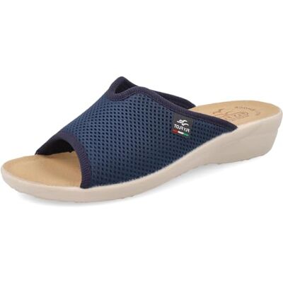 Fly Flot Atella, Sandales en Maille élastique Ouverte, Semelle rembourrée en Cuir pour Femme Glissante, Bleu, 38 EU - Publicité Fly Flot Atella, Sandales en Maille élastique Ouverte, Semelle rembourrée en Cuir pour Femme Glissante, Bleu, 38 EU - Publicité